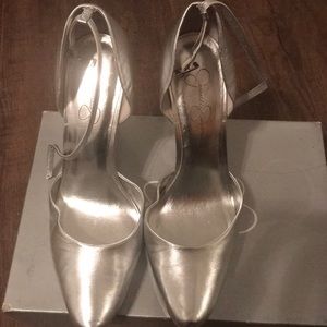 JS strap around the ankle platform heels